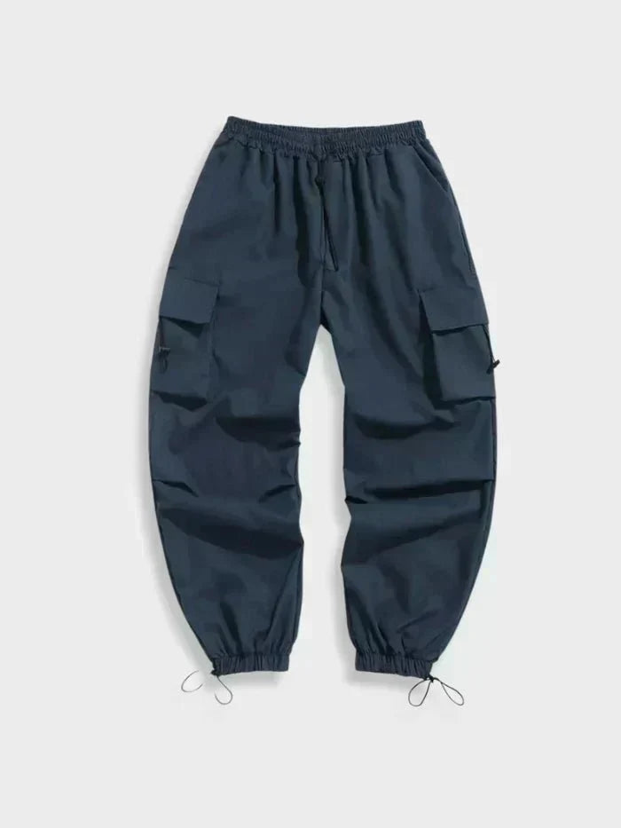 Nuana | Herren Elastikbund Verstellbare Wide-Leg Cargo Hose