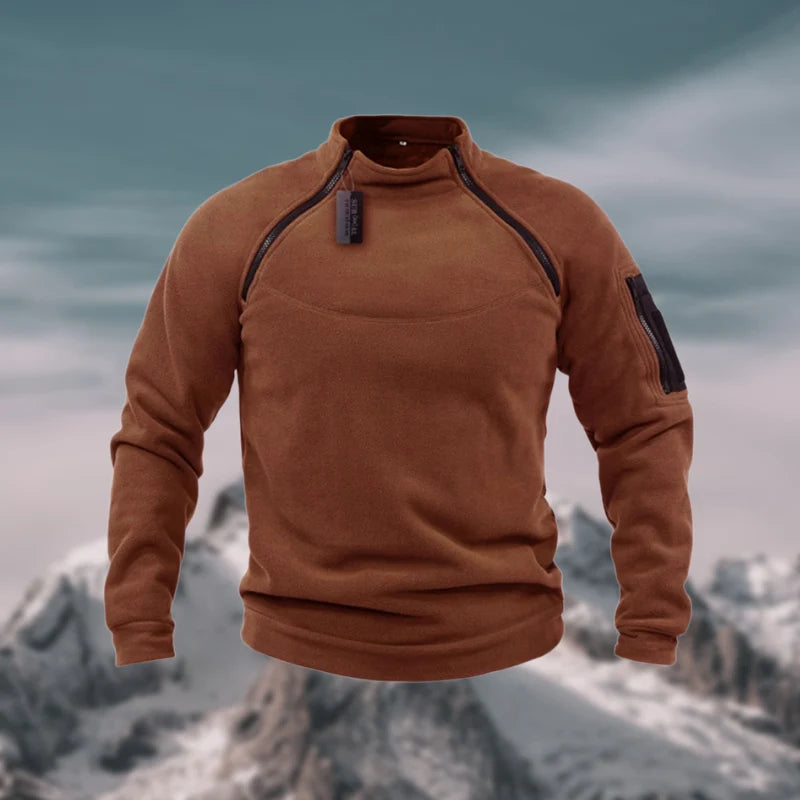 Nuana Herren Frühling Viertelzip Pullover mit Stehkragen