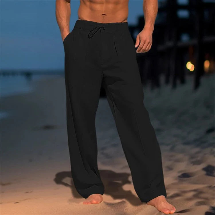 Nuana | Herren Frühlingslockere Hose mit Kordelzug
