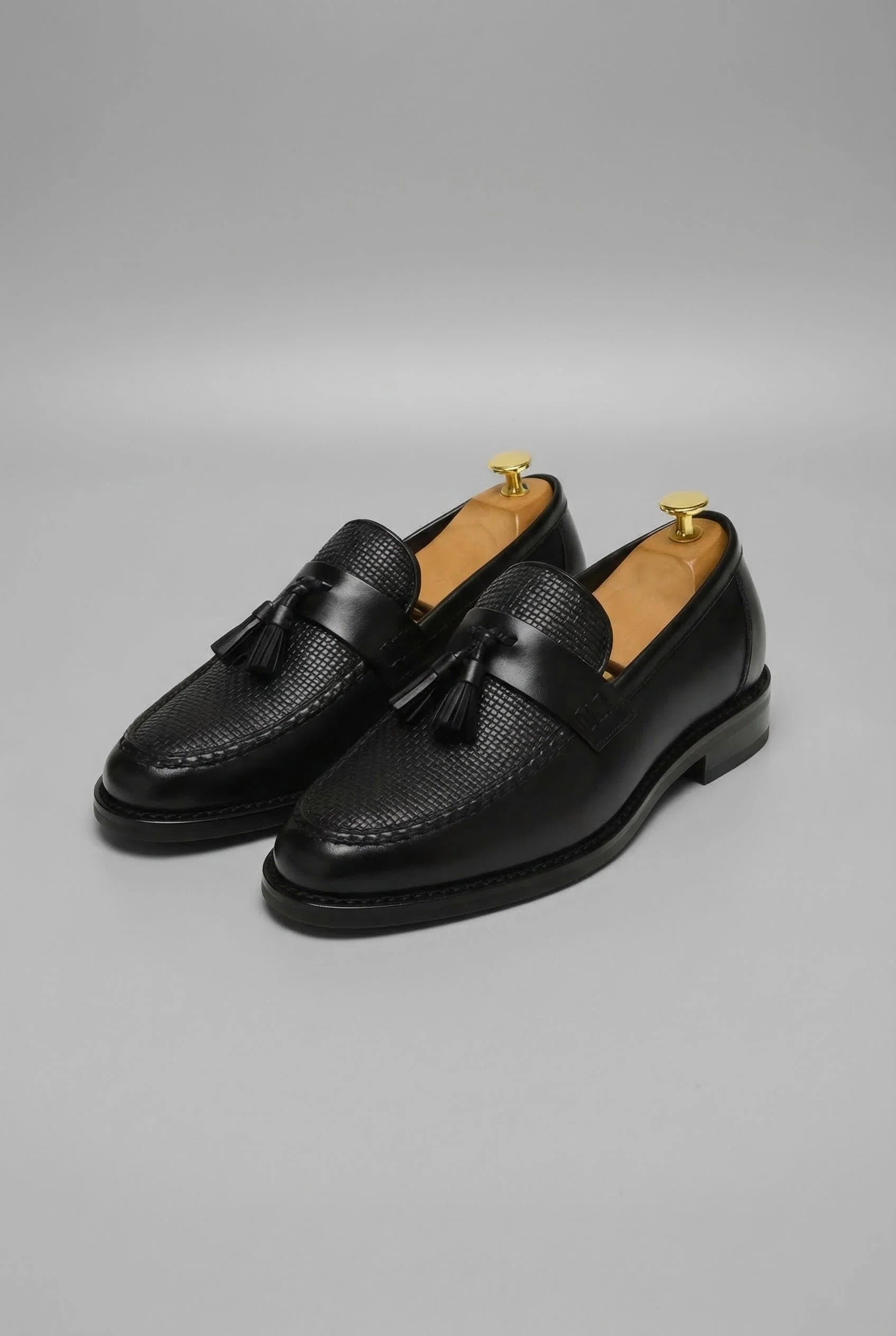 Nuana | Herren Geflochtene Quasten-Slipper Klassische Leder-Loafer