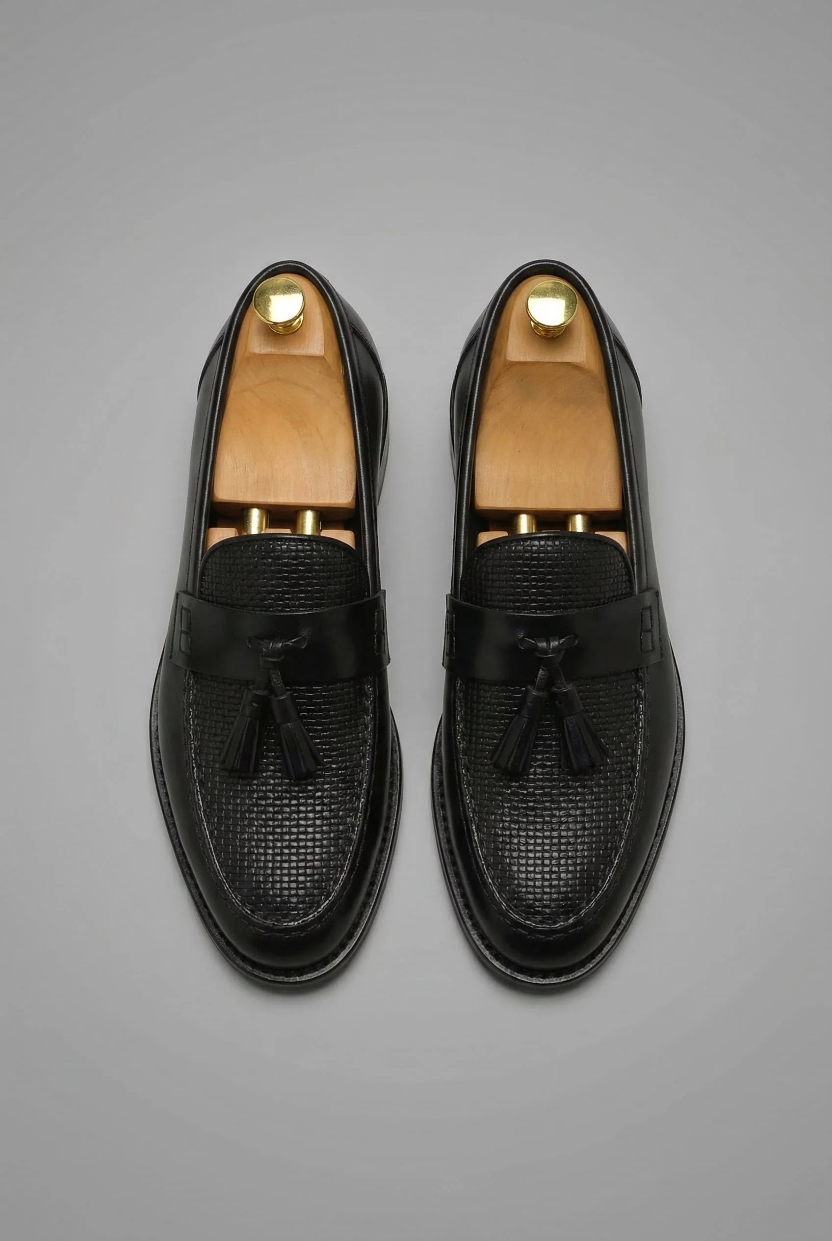 Nuana | Herren Geflochtene Quasten-Slipper Klassische Leder-Loafer