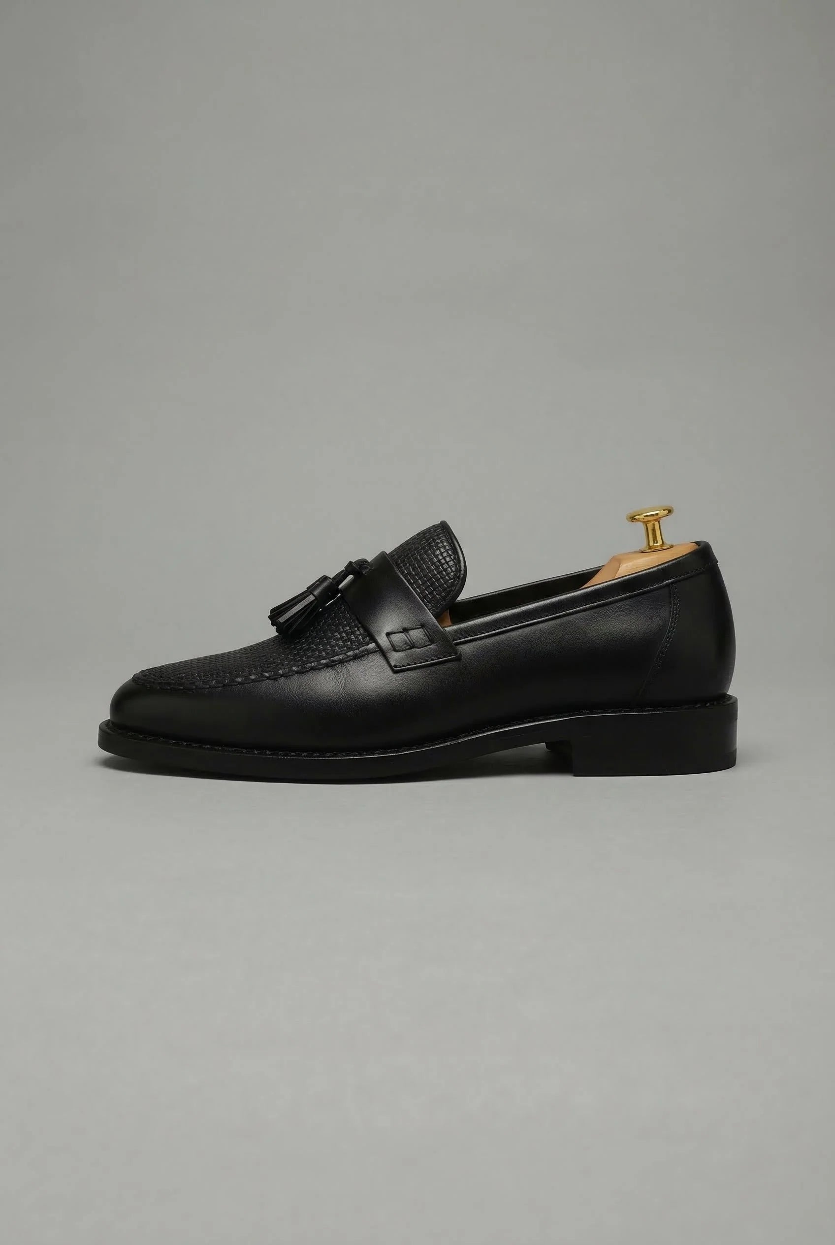 Nuana | Herren Geflochtene Quasten-Slipper Klassische Leder-Loafer