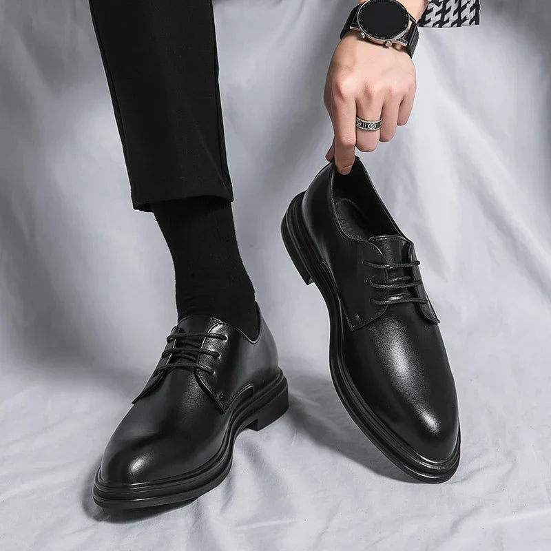 Nuana | Herren Glänzende Schnür-Derby-Schuhe