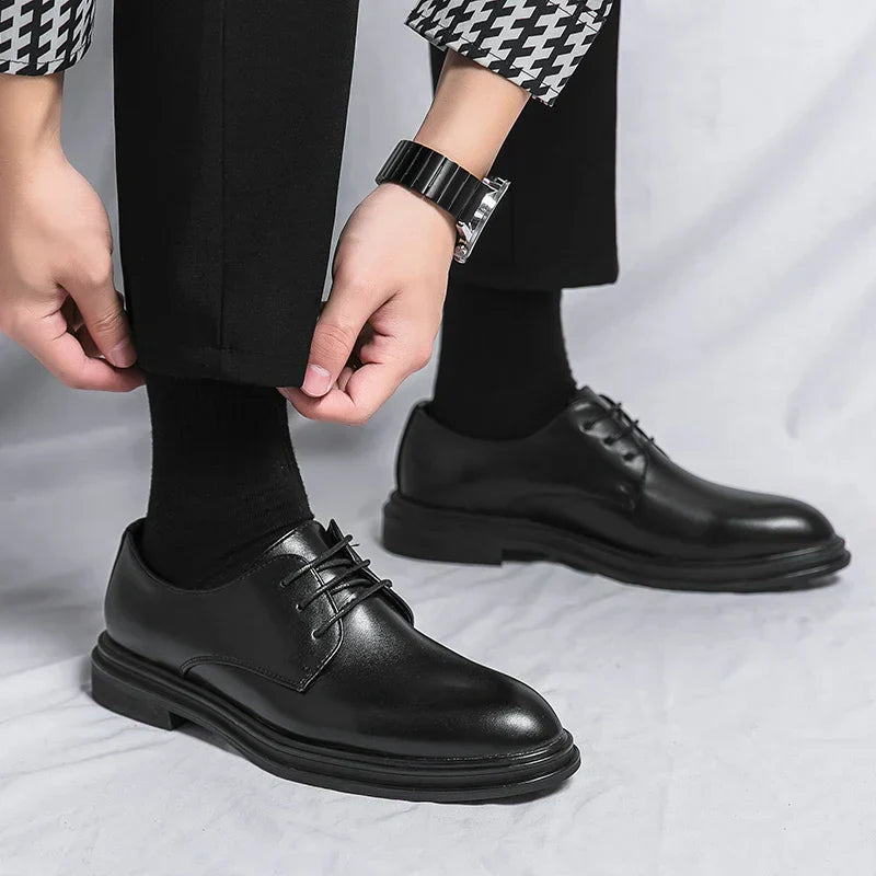 Nuana | Herren Glänzende Schnür-Derby-Schuhe