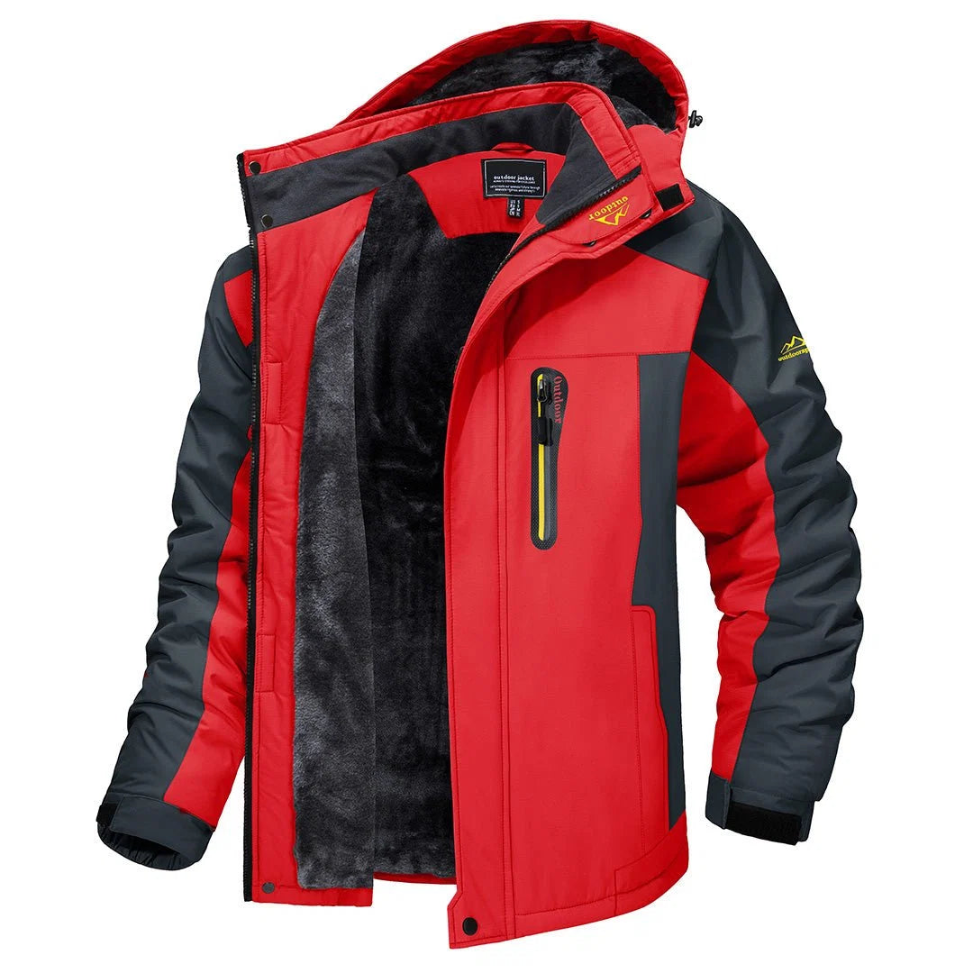 Nuana Herren Kältefeste Winterjacke mit Reißverschluss