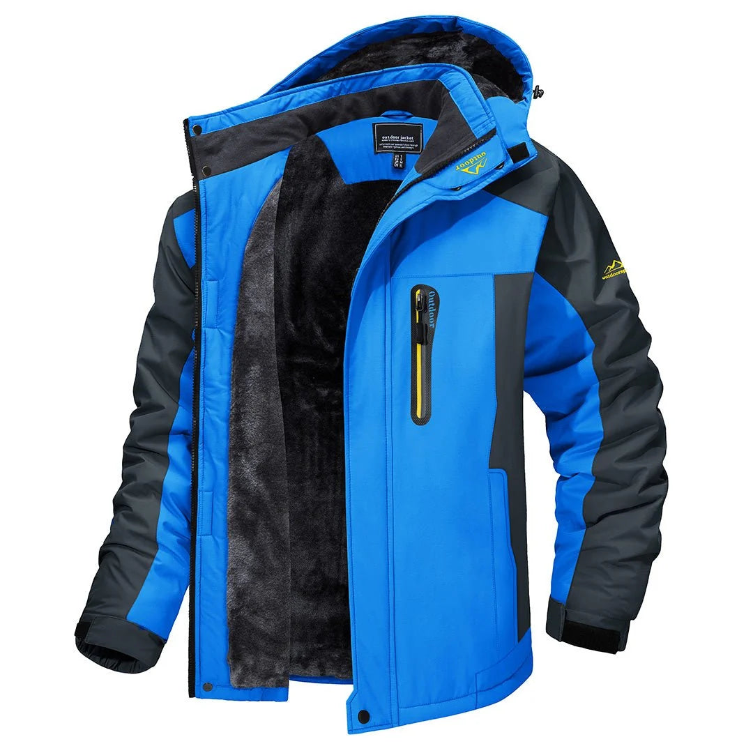Nuana Herren Kältefeste Winterjacke mit Reißverschluss