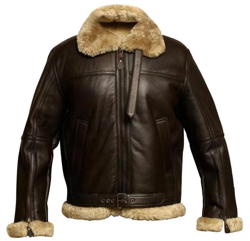Nuana | Herren Klassische Fliegerjacke mit Reißverschluss