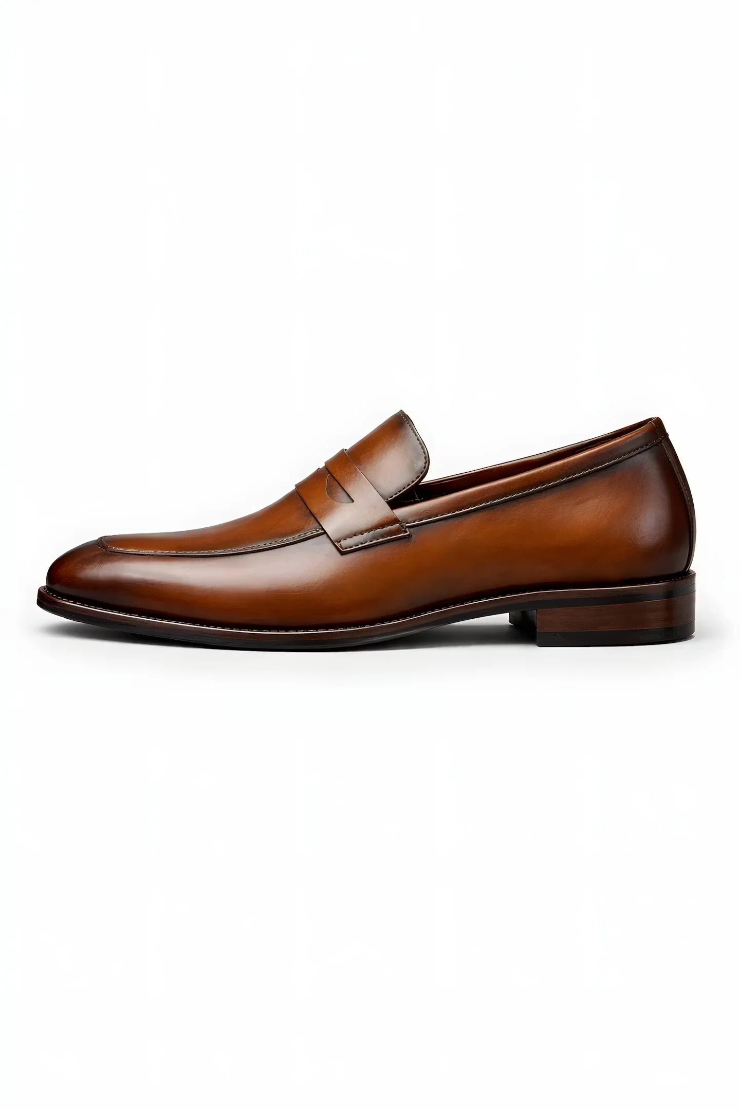 Nuana | Herren Klassische Penny-Loafer Slip-On Lackschuhe