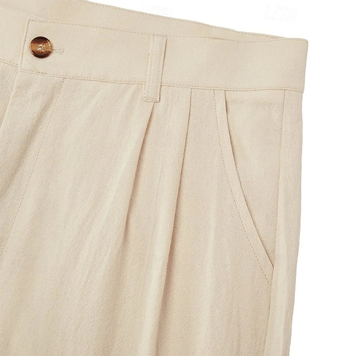 Nuana Herren Leinen Sommerhose Locker Geschnittene Freizeithose