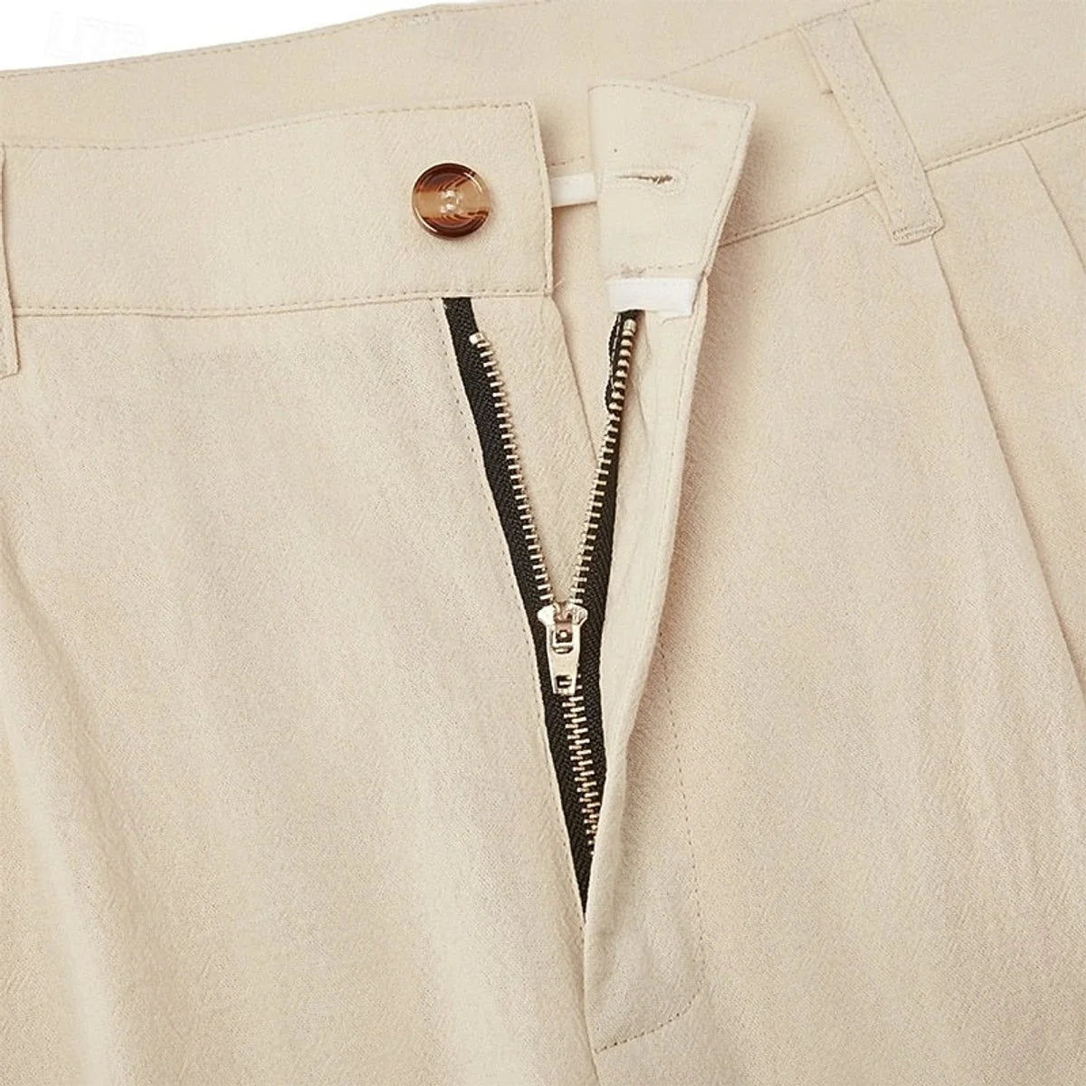Nuana Herren Leinen Sommerhose Locker Geschnittene Freizeithose