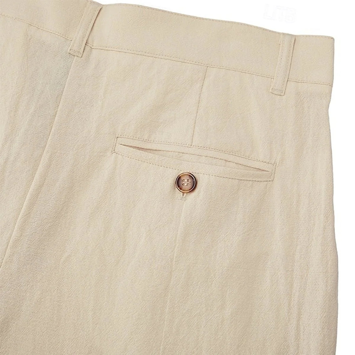 Nuana Herren Leinen Sommerhose Locker Geschnittene Freizeithose