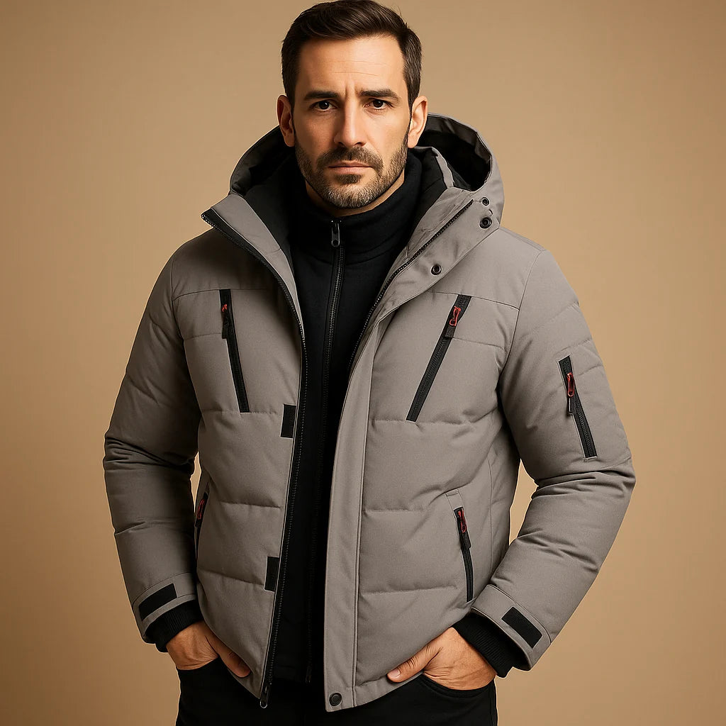 Nuana | Herren Robuste Dicke Winterjacke mit Reißverschluss