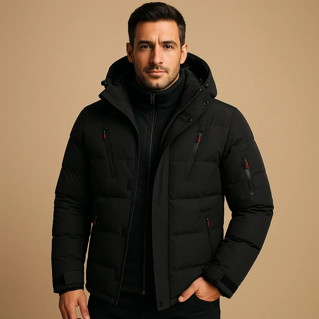 Nuana | Herren Robuste Dicke Winterjacke mit Reißverschluss