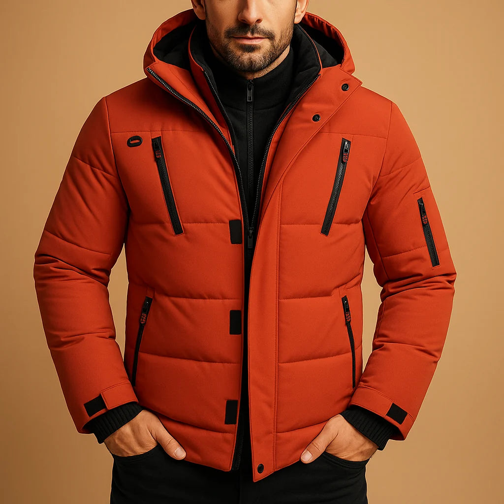Nuana | Herren Robuste Dicke Winterjacke mit Reißverschluss