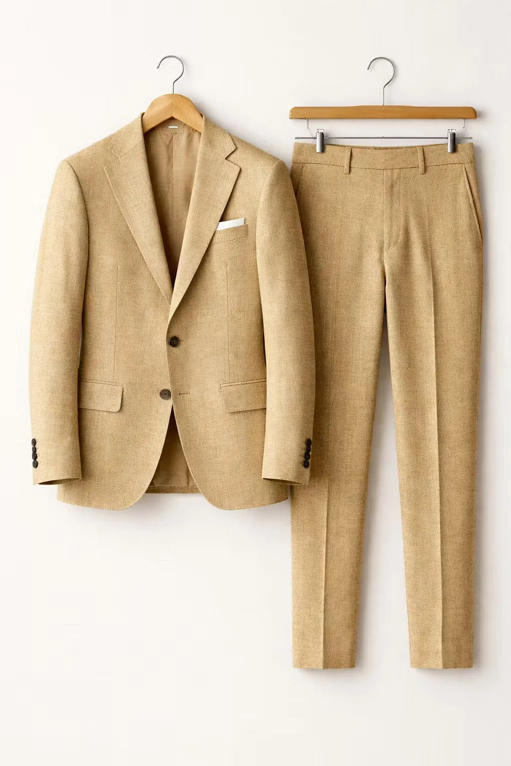 Nuana | Herren Slim-Fit Nylon Two-Piece Set Business Anzug