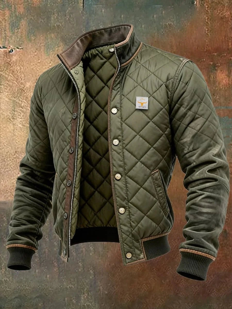 Nuana | Herren Steppjacke Wattierte Bomberjacke Knitterfreie Winterjacke