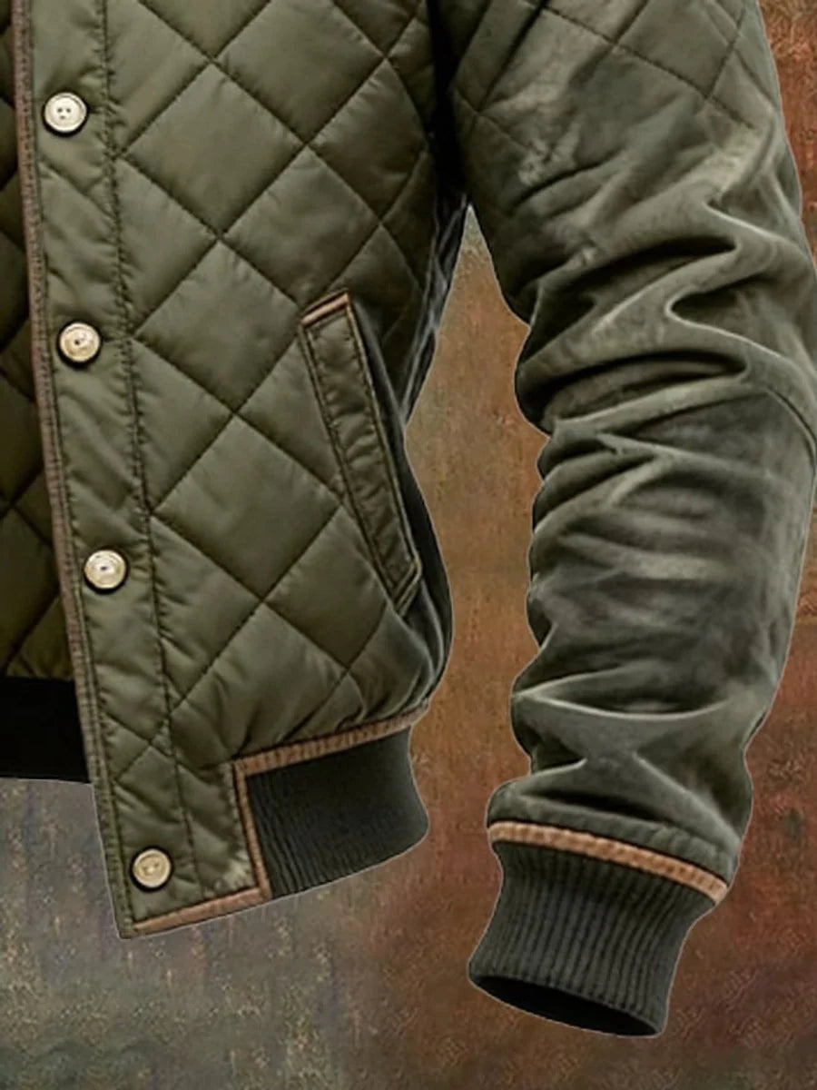 Nuana | Herren Steppjacke Wattierte Bomberjacke Knitterfreie Winterjacke