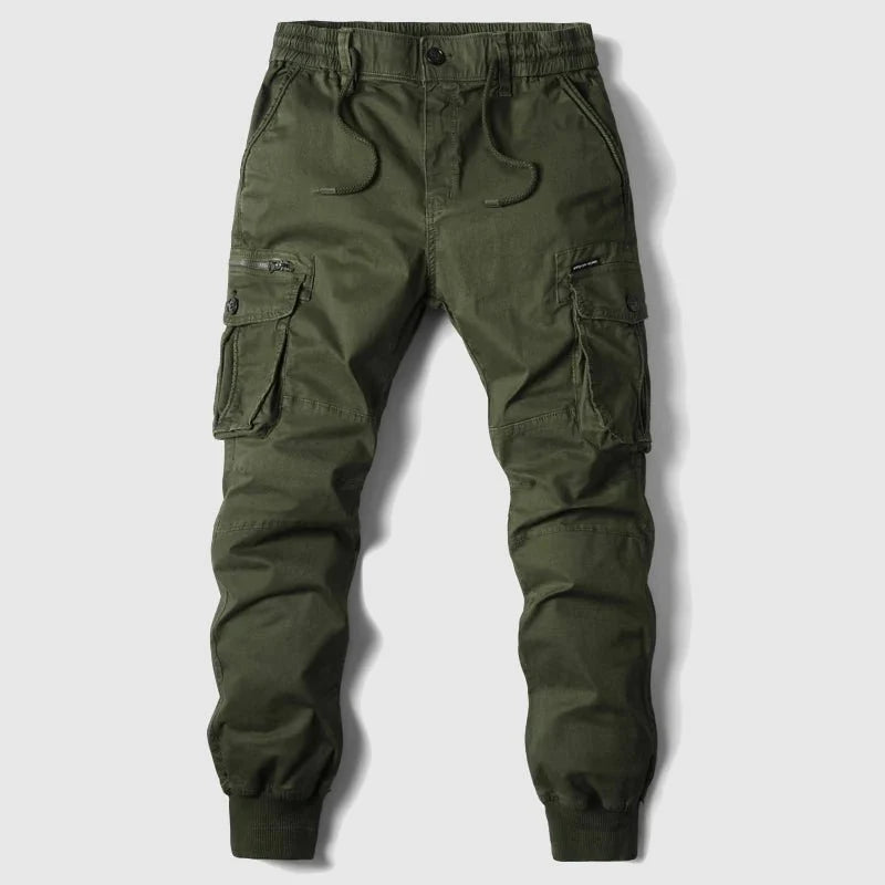 Nuana | Herren Taktische Cargo Jogger Hose Elastischer Bund