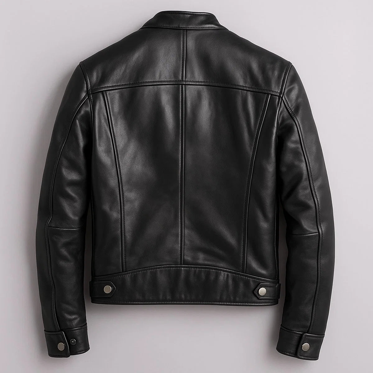 Nuana | Herren Vintage Biker Quilted Jacket Echtleder Reißverschluss
