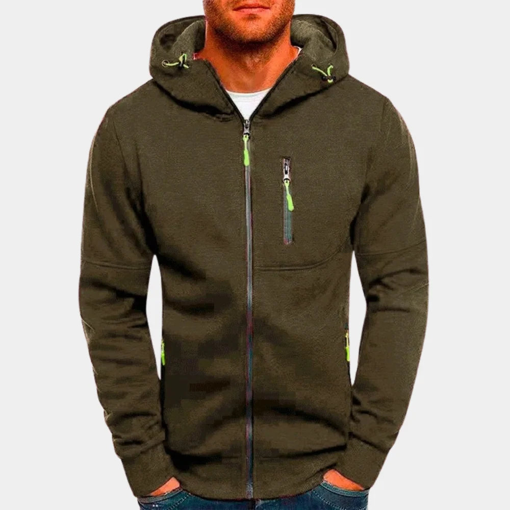 Nuana | Lässiger Herren-Hoodie mit Reißverschluss
