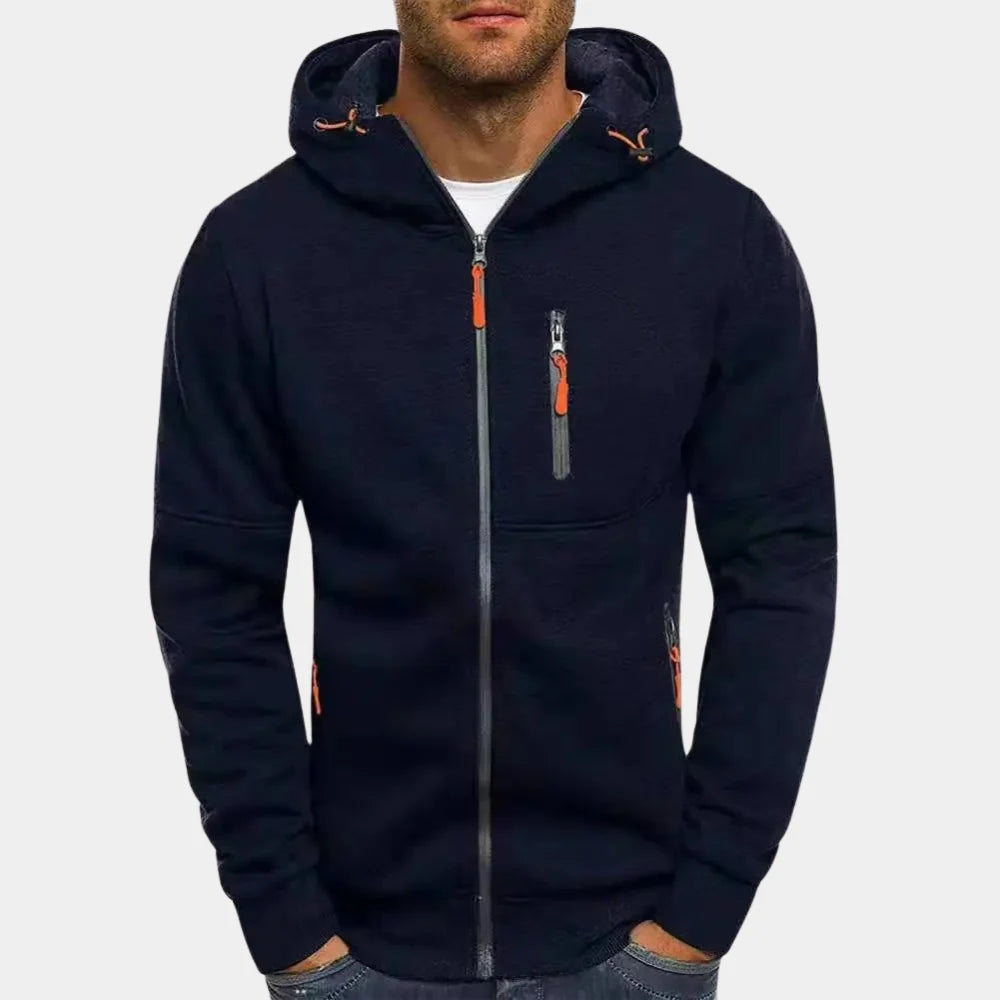 Nuana | Lässiger Herren-Hoodie mit Reißverschluss