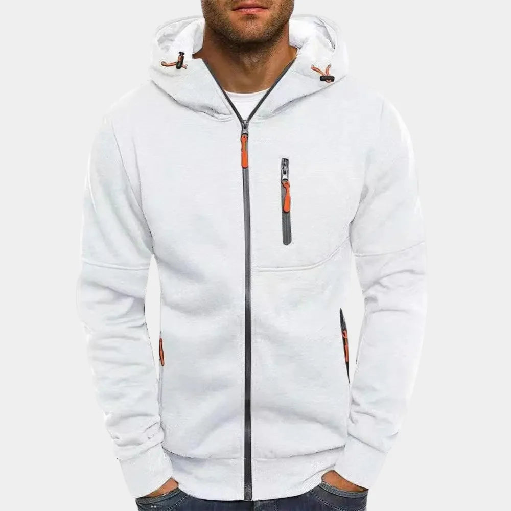Nuana | Lässiger Herren-Hoodie mit Reißverschluss