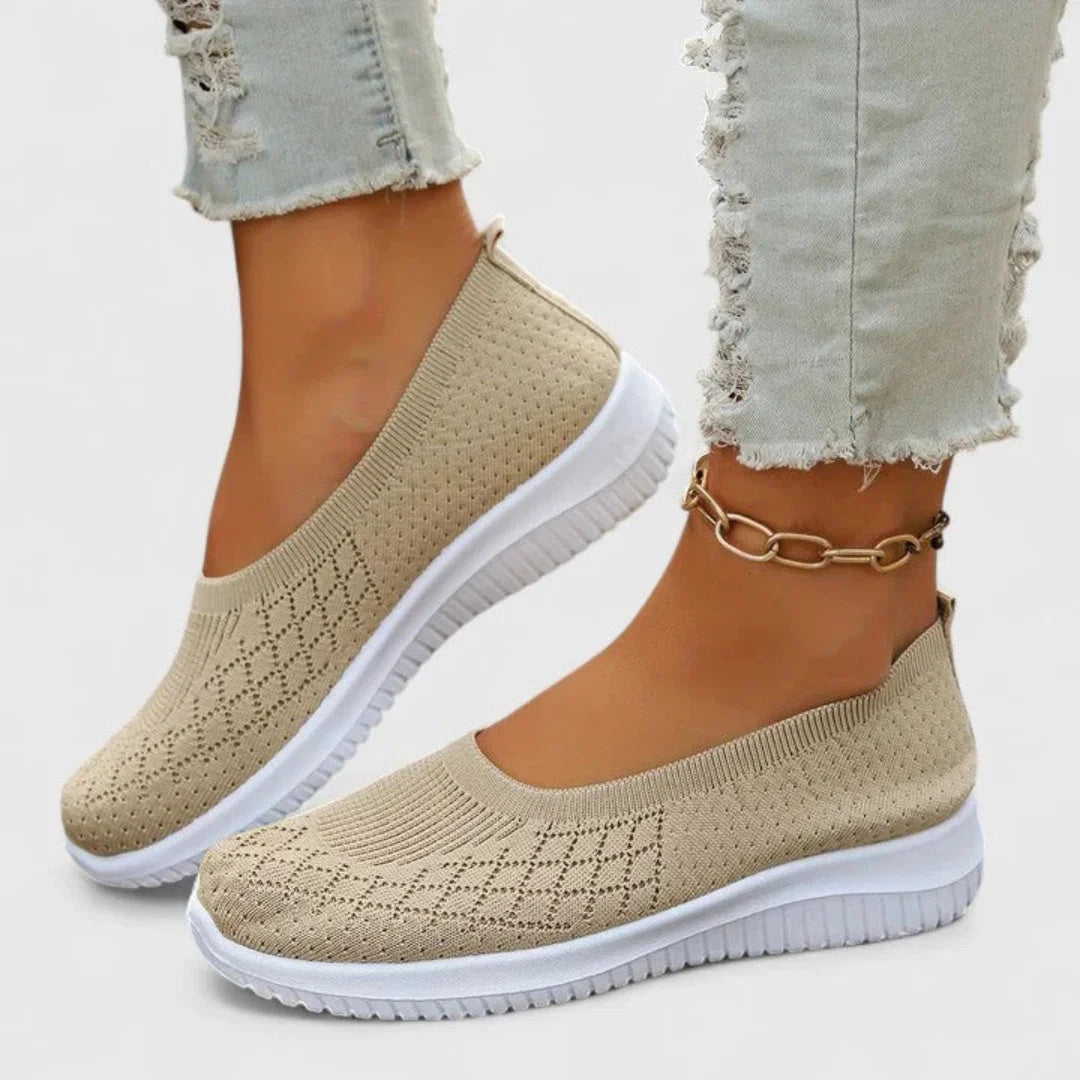 Nuana Lara | Damen Leichte Slip-On Strick Ballerinas