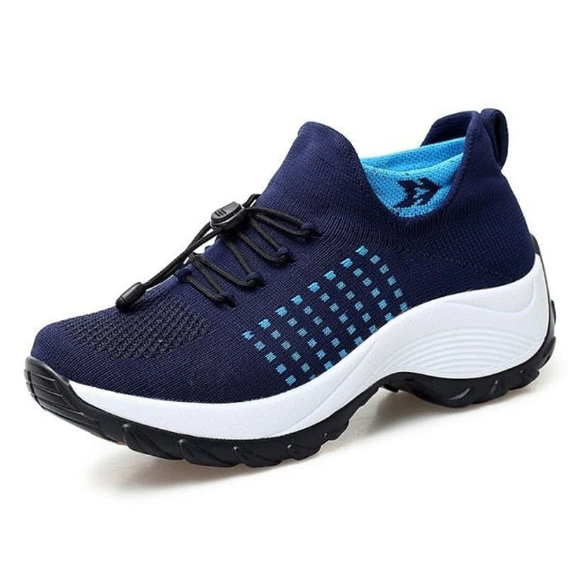 Nuana Lena | Damen Orthopädische Gedämpfte Schnürsenkel Plateau-Sneaker