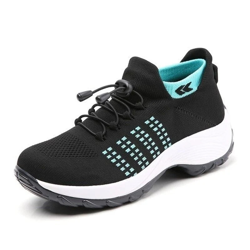 Nuana Lena | Damen Orthopädische Gedämpfte Schnürsenkel Plateau-Sneaker