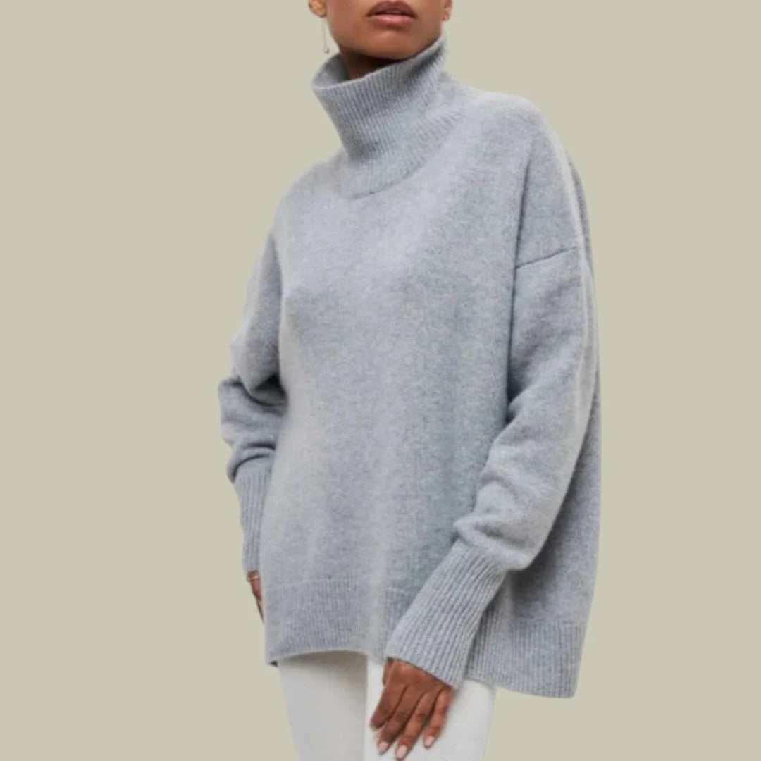 Nuana | Locker Geschnittener Rollkragenpullover für Damen