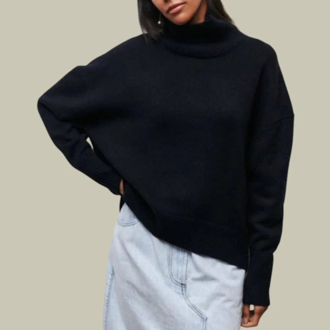 Nuana | Locker Geschnittener Rollkragenpullover für Damen