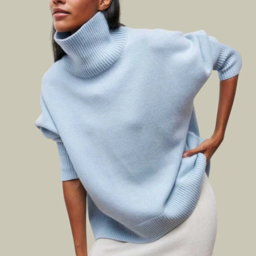 Nuana | Locker Geschnittener Rollkragenpullover für Damen