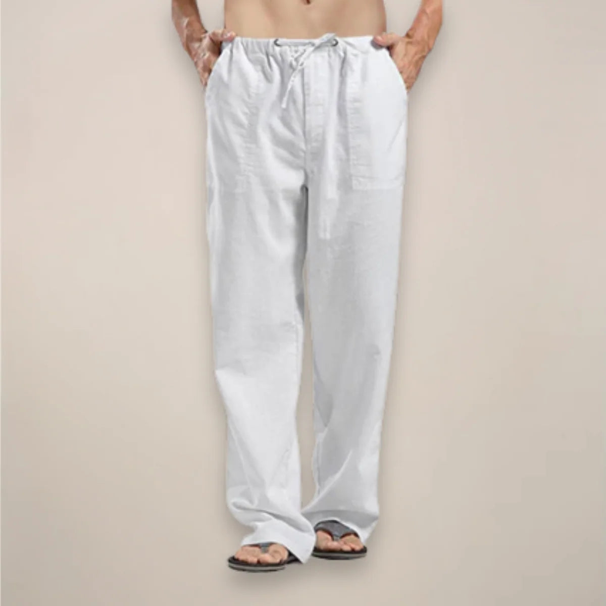 Nuana Matthias Herren Relaxed Fit Hose mit Kordelzug Casual