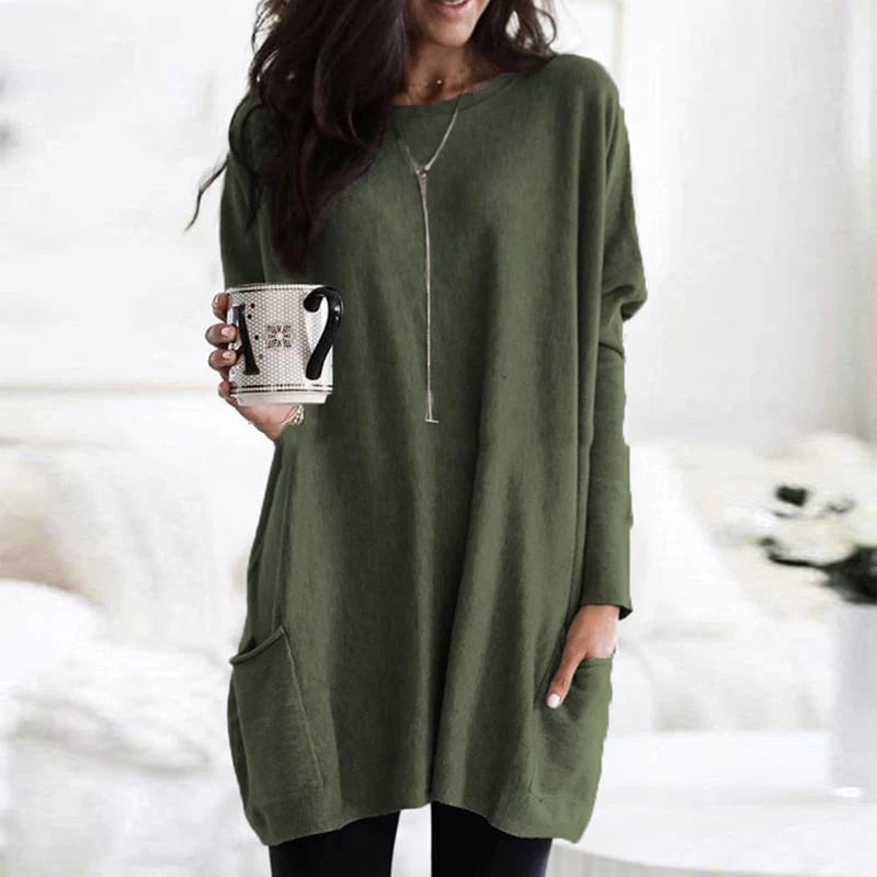 Nuana | Modischer Langer Damenpullover