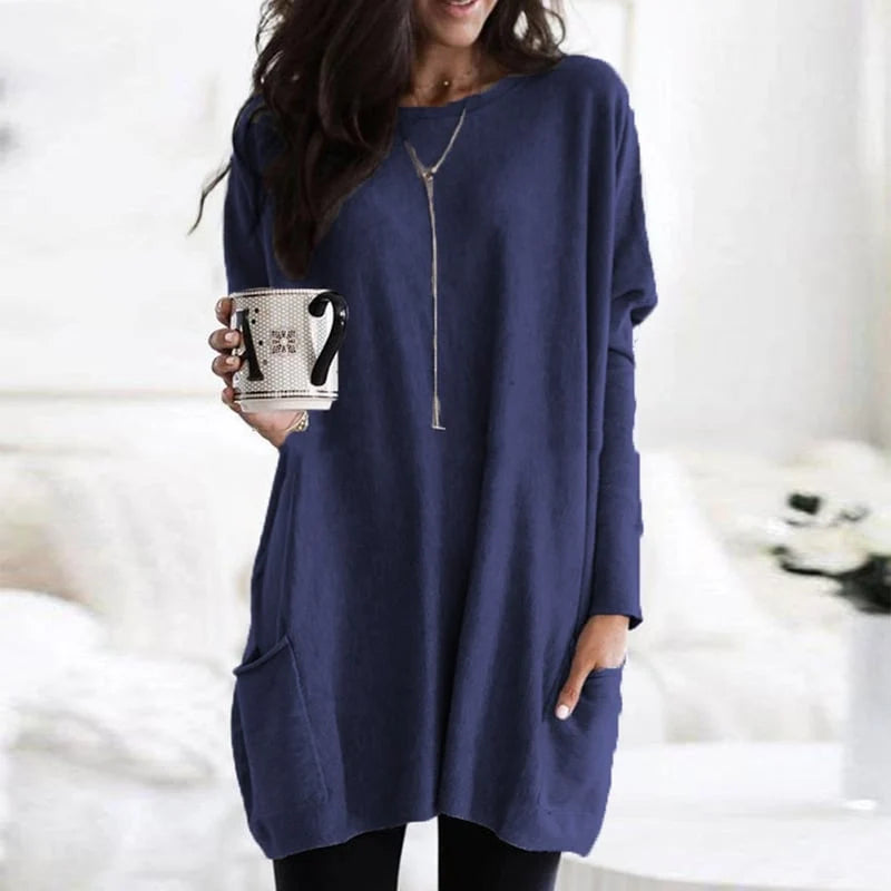 Nuana | Modischer Langer Damenpullover