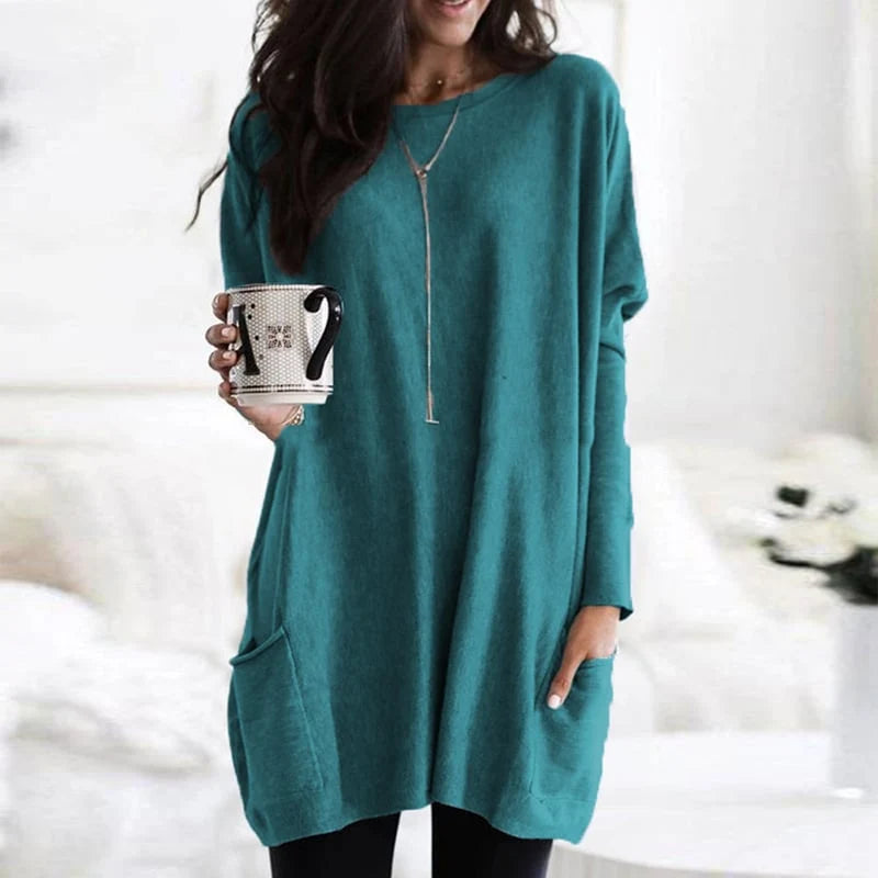 Nuana | Modischer Langer Damenpullover
