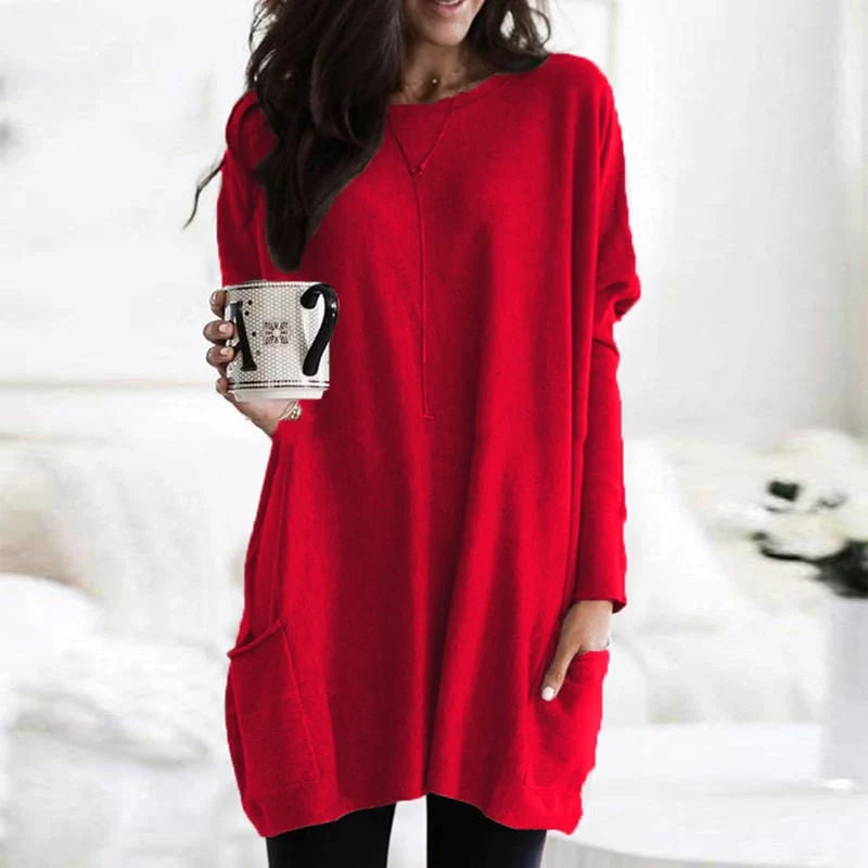 Nuana | Modischer Langer Damenpullover