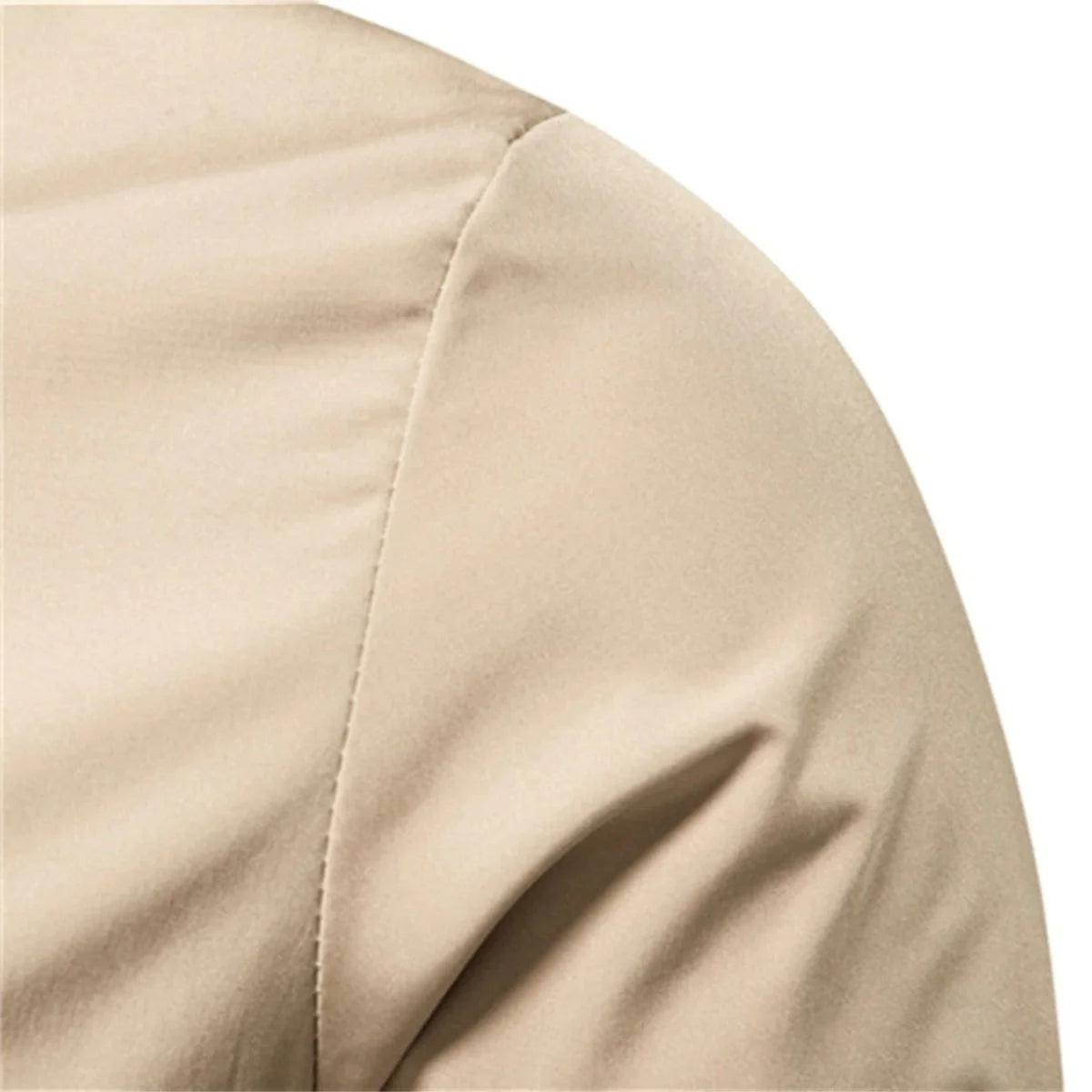 Nuana Tobias Herren Bomber Jacket Unifarben mit Rippbündchen Reißverschluss