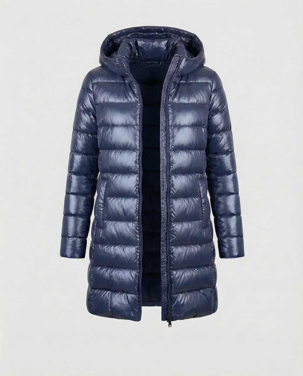 Nuana | Winterjacke Damen Ultraleichte Slim-Fit Daunenjacke mit Kapuze
