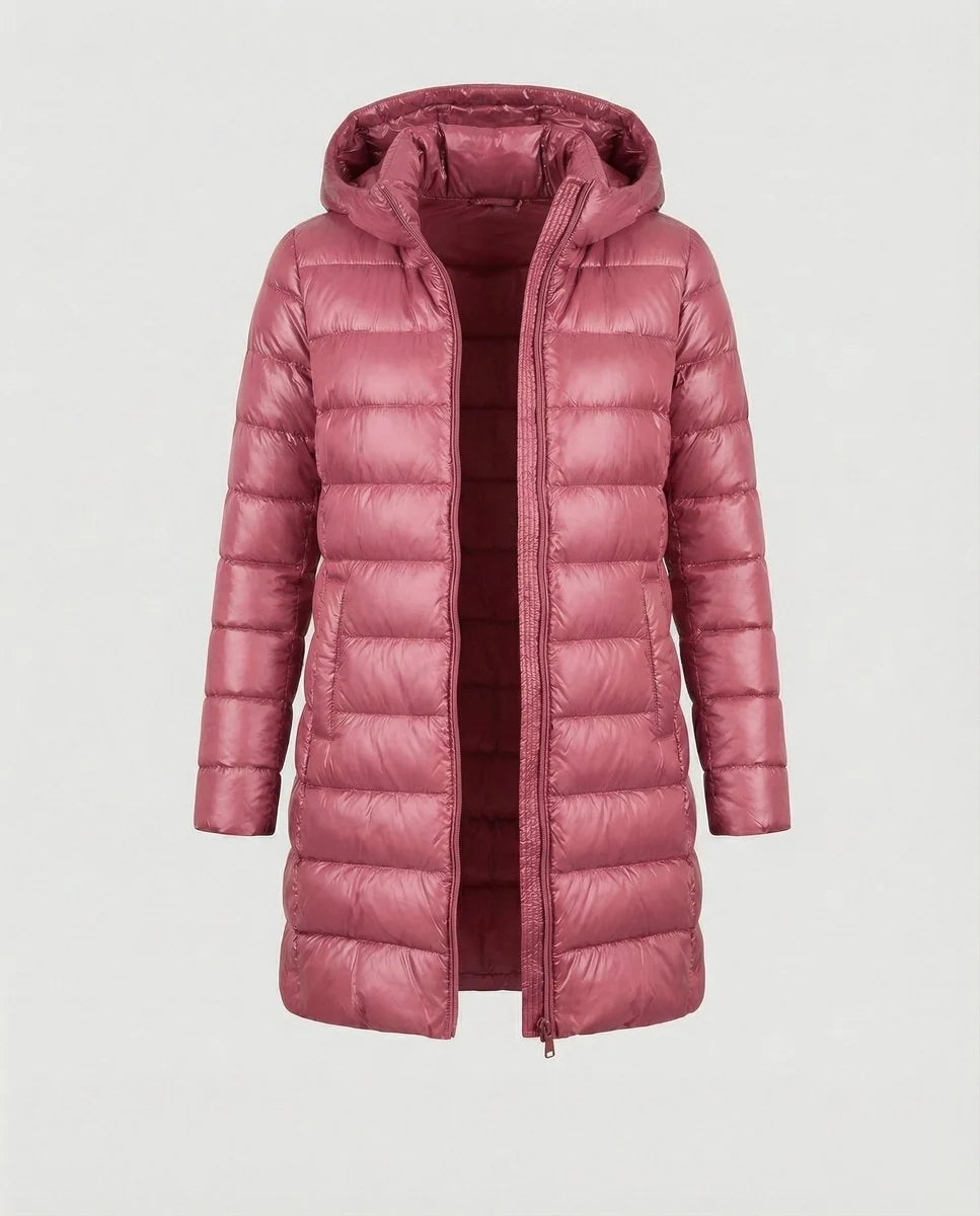 Nuana | Winterjacke Damen Ultraleichte Slim-Fit Daunenjacke mit Kapuze