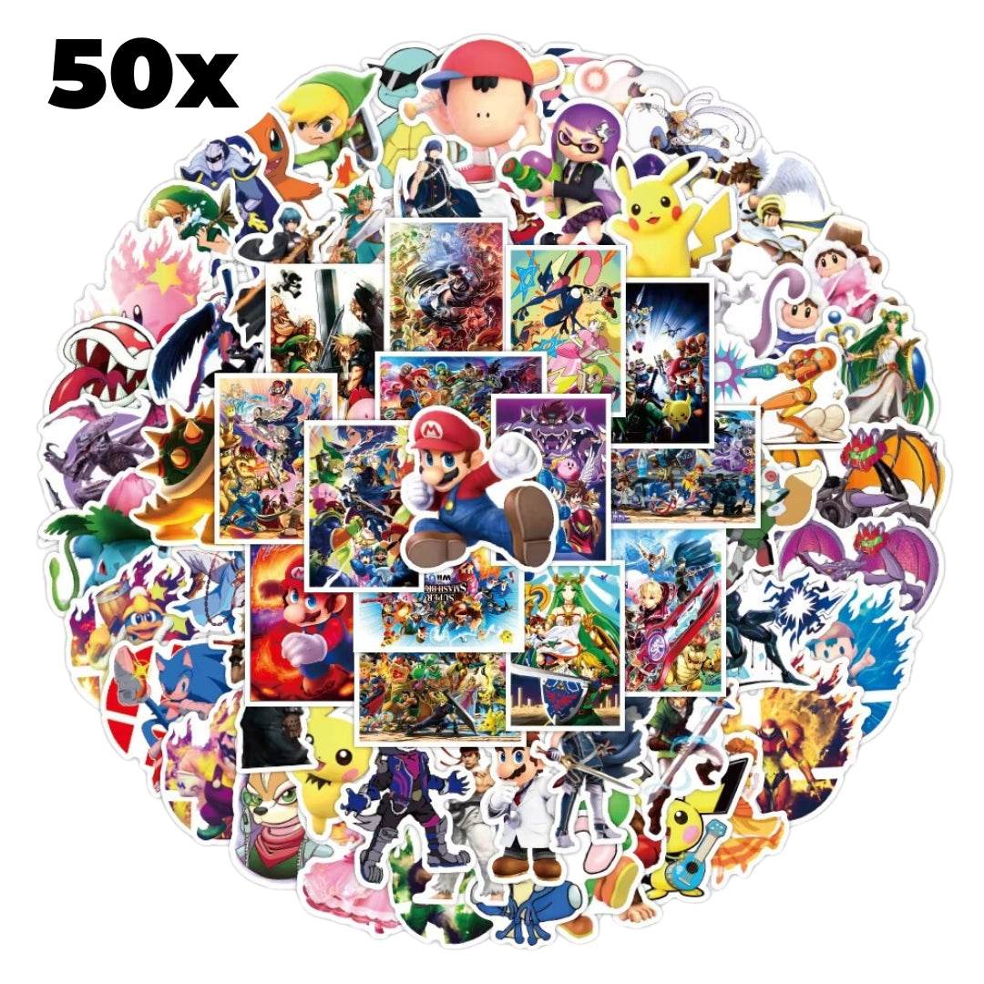 50x Retro Sticker