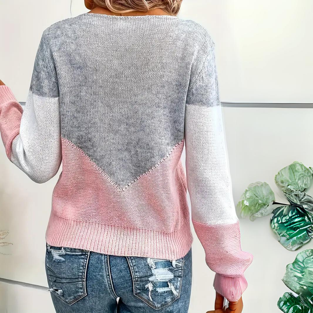 Nuana | Damen Lässig Locker Geschnittener Pullover