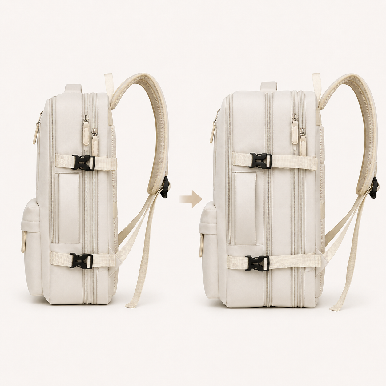 NUANA Reise Rucksack mit Laptop-Fach (Erweiterbar 16-26 cm)