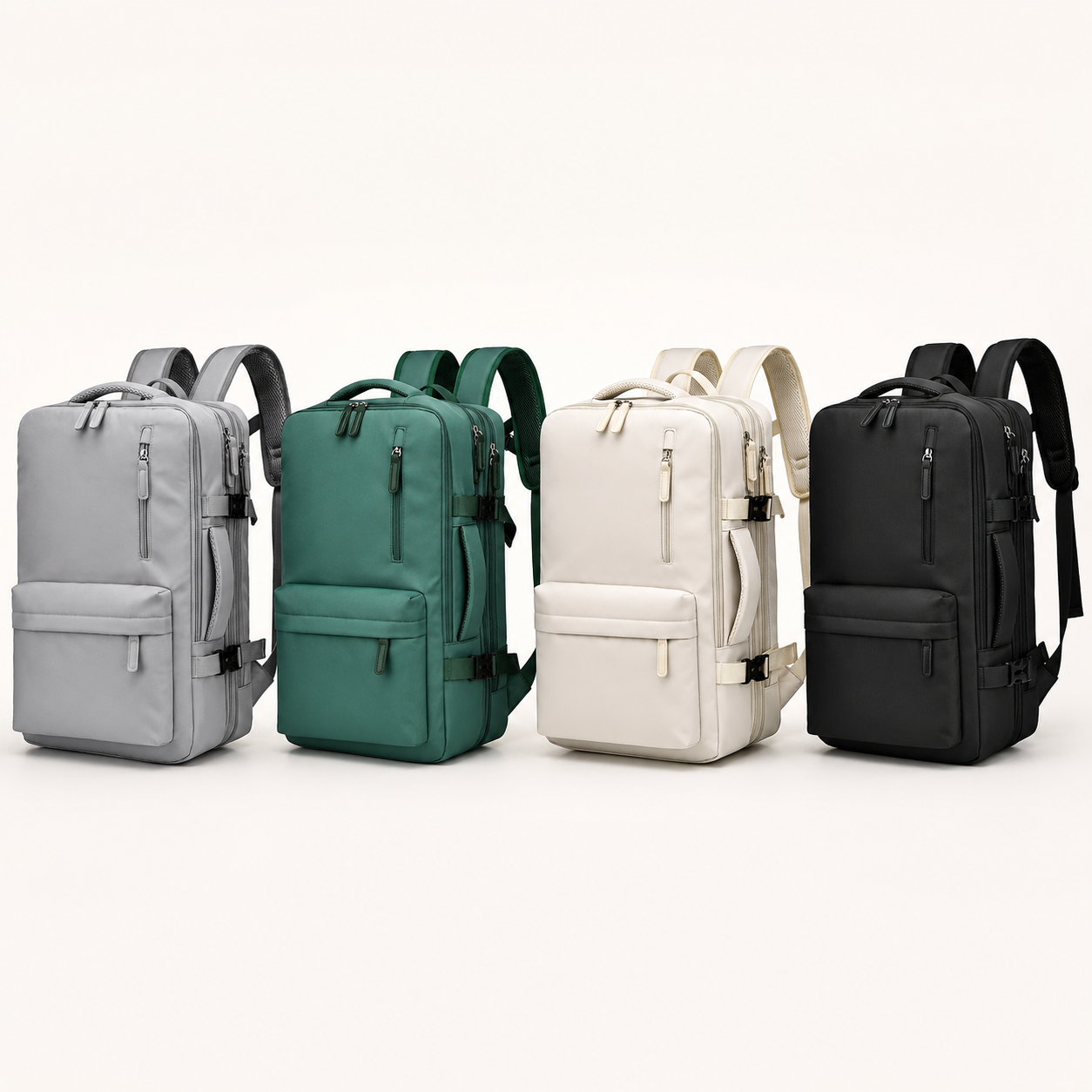NUANA Reise Rucksack mit Laptop-Fach (Erweiterbar 16-26 cm)