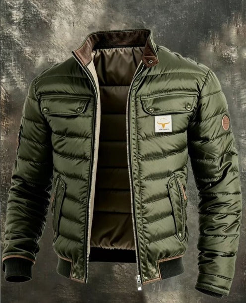 Steppjacke Herren, wattierte Bomberjacke, knitterfreie Winterjacke, Nuana