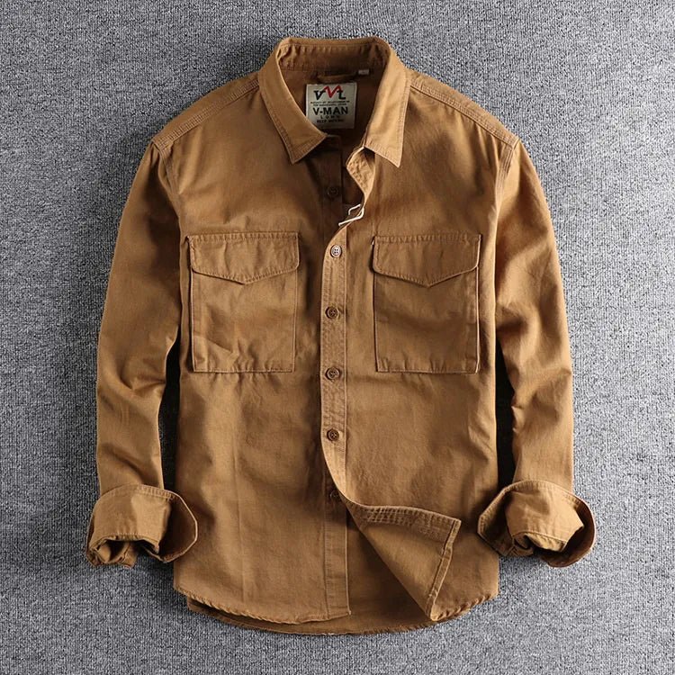 Albert | Herren Doppel Tasche Knopfleiste Freizeit Shirt