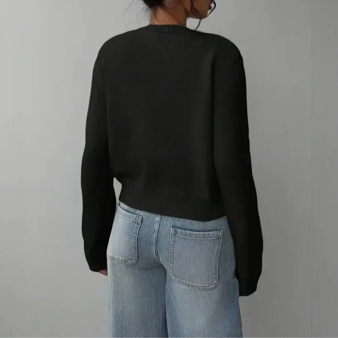 Bettina | Damen Frühlings Cardigan Mit Kragen Und Knöpfen