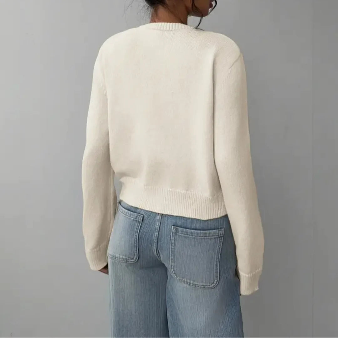 Bettina | Damen Frühlings Cardigan Mit Kragen Und Knöpfen