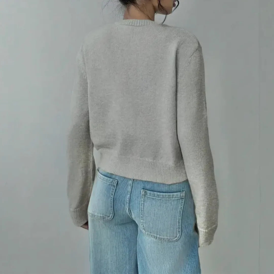 Bettina | Damen Frühlings Cardigan Mit Kragen Und Knöpfen
