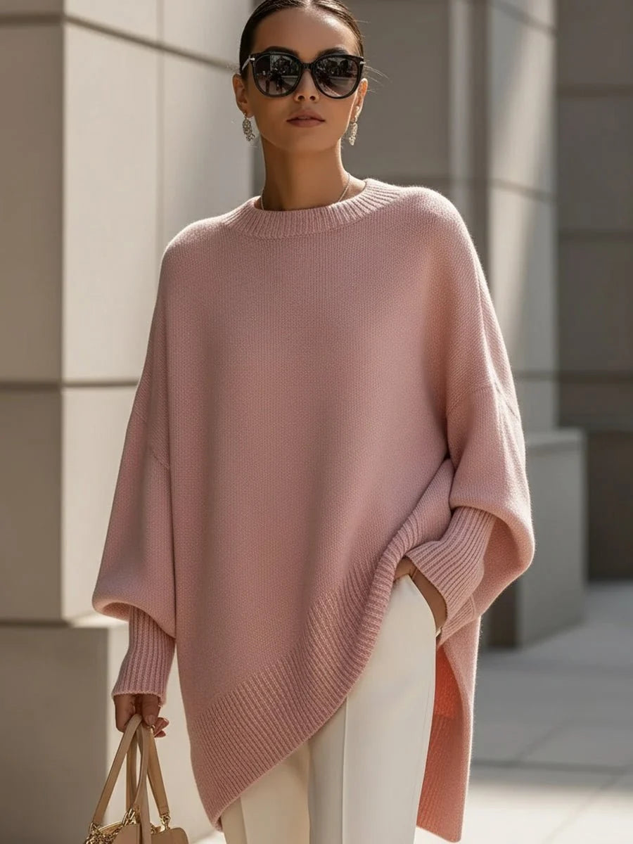 Charlotte | Damen Oversized Fledermausarm Strick Sweater